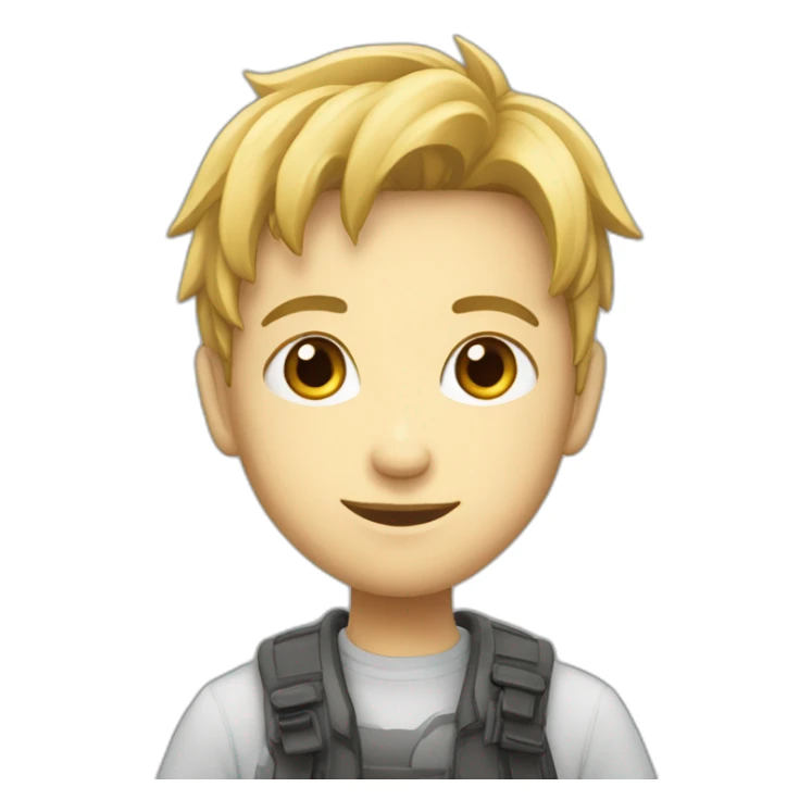 Un personnage avec plein d'obet de manga sticker