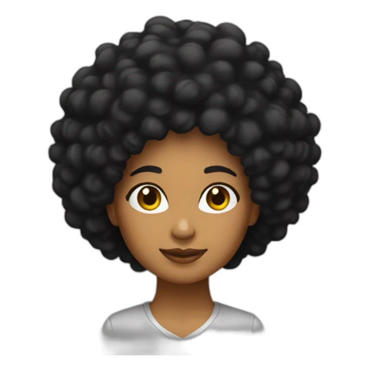 Chica con el pelo afro rizado negro  sticker