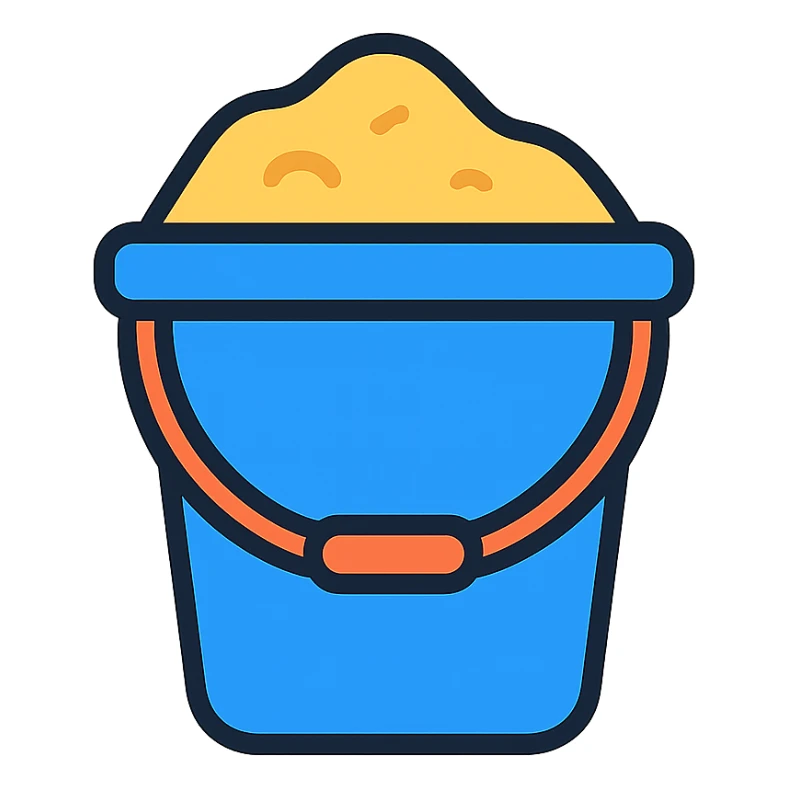 A bucket of sand sticker