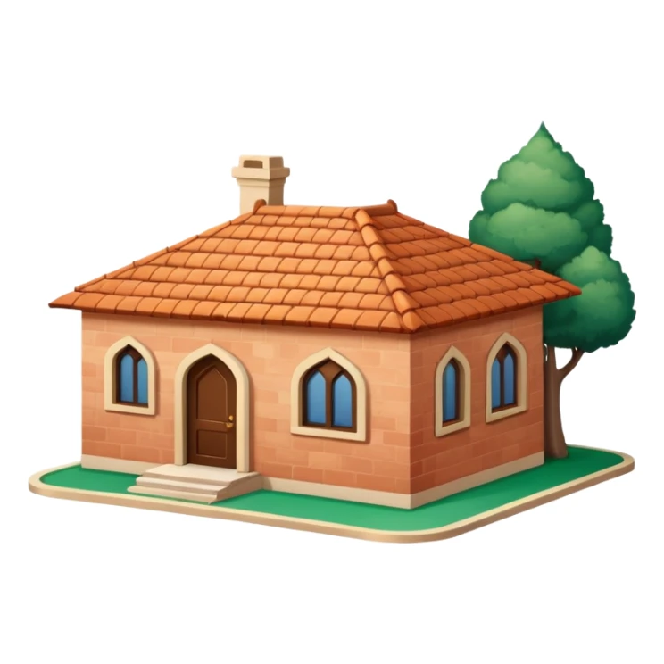 little city and small, ordinary, simple, home, Iranian-style sticker