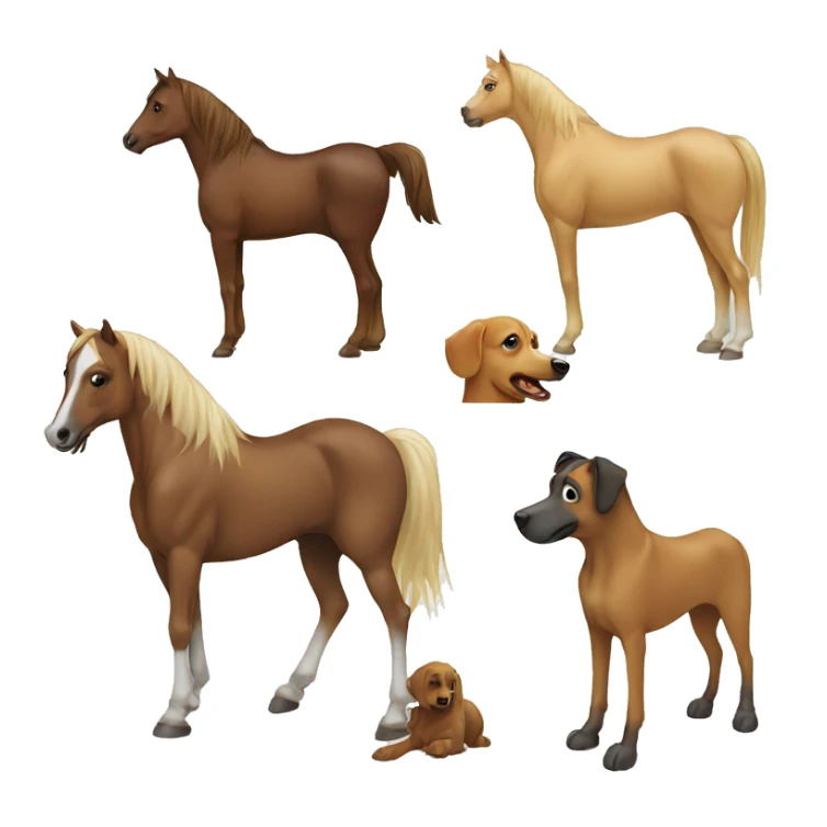 A Horse and dog sticker