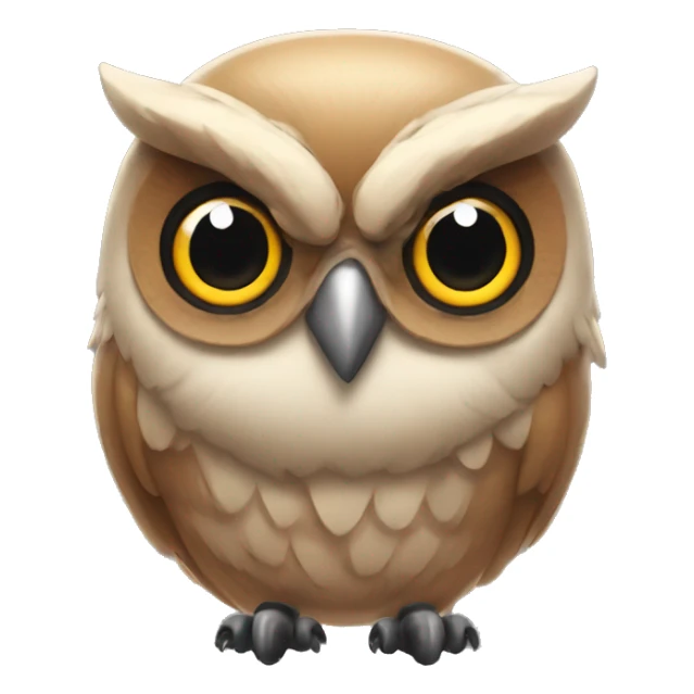muscular owl sticker
