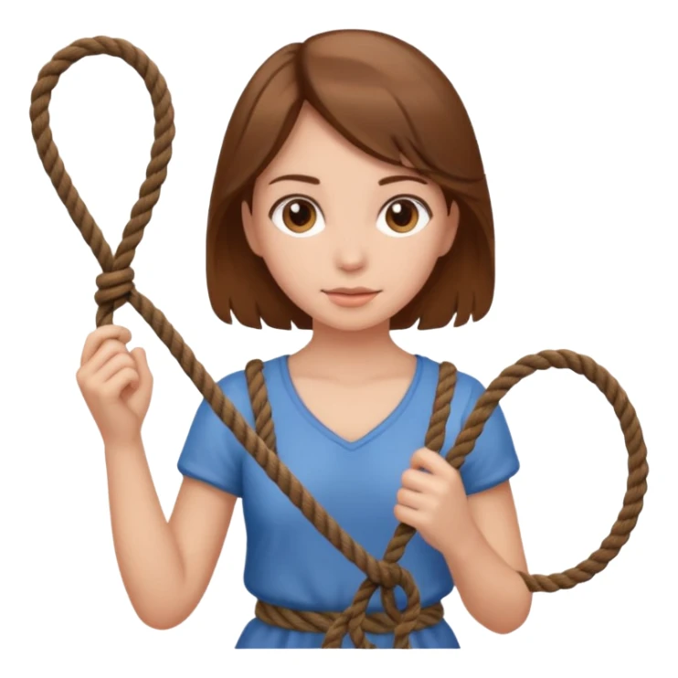 Girl with rope sticker