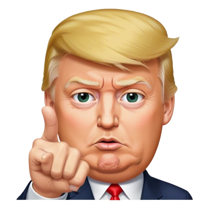 Donald Trump points his finger at the camera
realistic sticker
