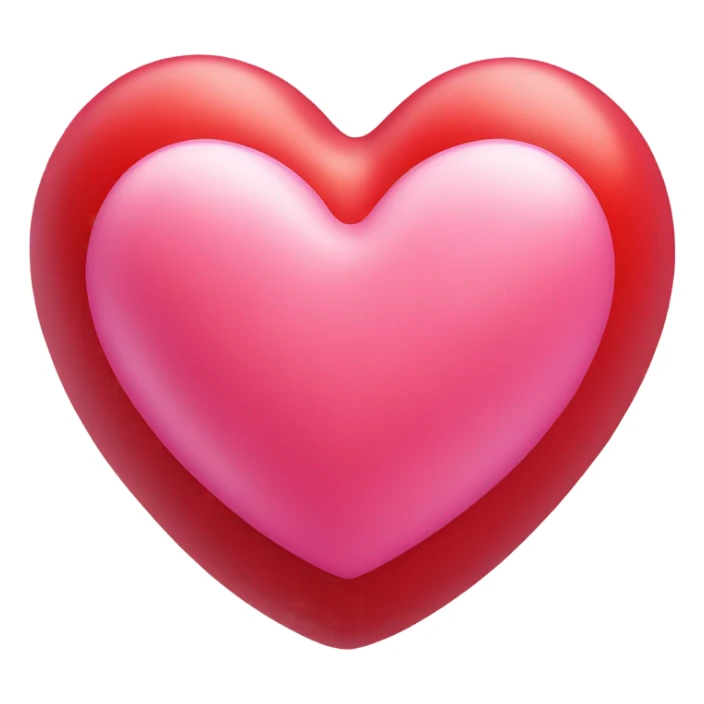 Pink heart surrounded by red heart sticker