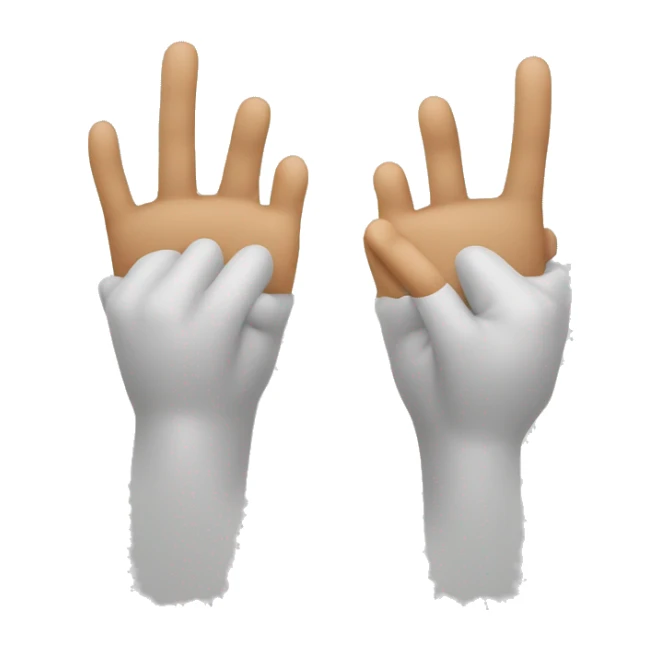 Two hands with the little fingers (the 5th finger) interlocking.  sticker