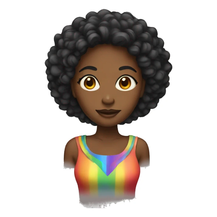 BLACK WOMAN RAIBOW sticker