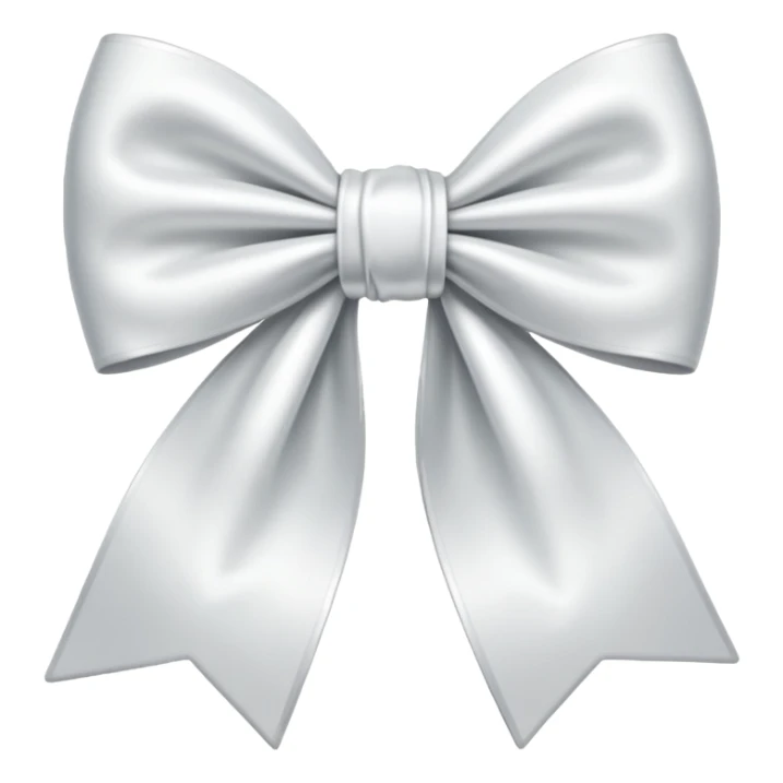 Girls white bow only bow  sticker