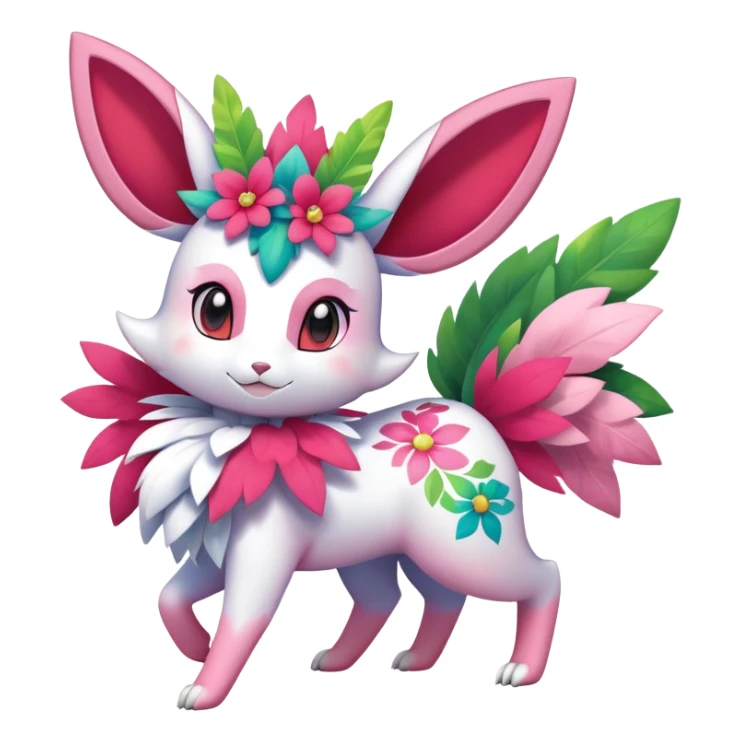 Shiny Exotic Sylveon-Shaymin-Meganium-Hybrid-Creature sticker