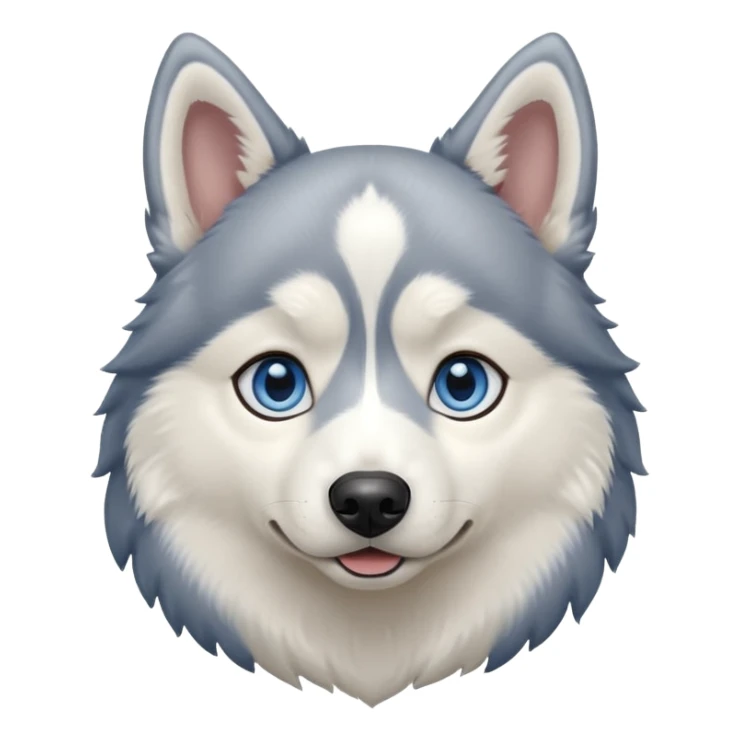 Husky mix dog with blue eyes and floppy ears sticker