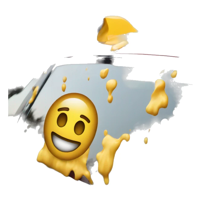 wax spilled on top of a car sticker