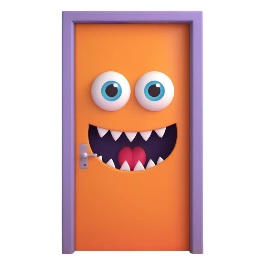 The door to my monster room sticker