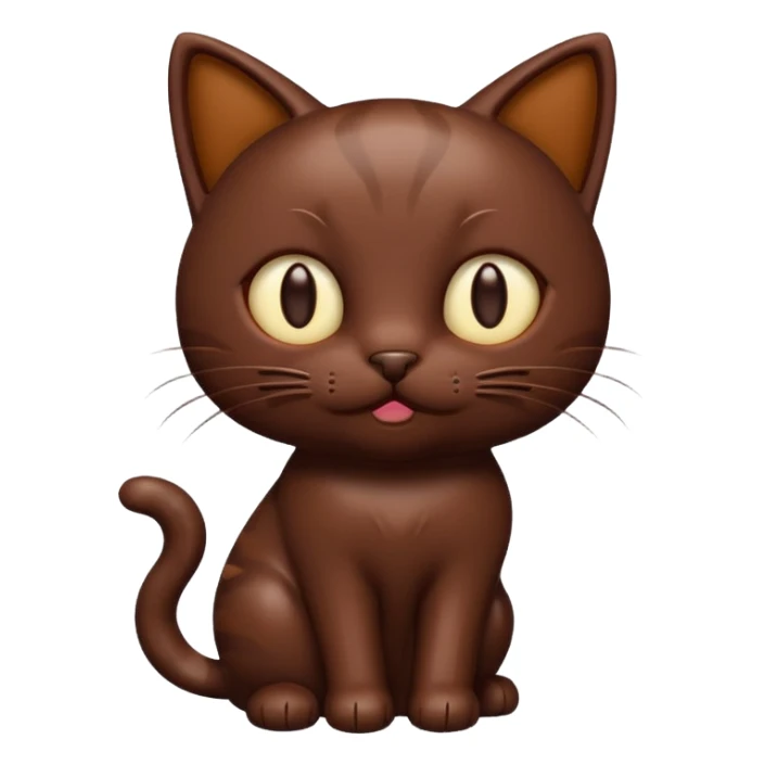 cat fully made of chocolate sticker