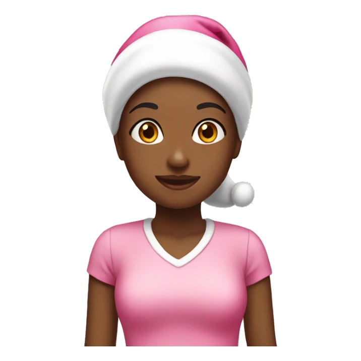 Girl Santa pink sticker