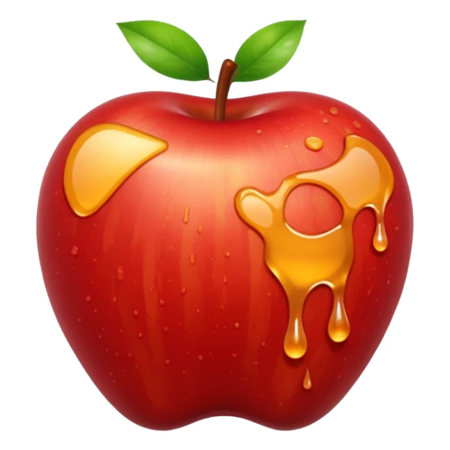 salt and honey on apple sticker