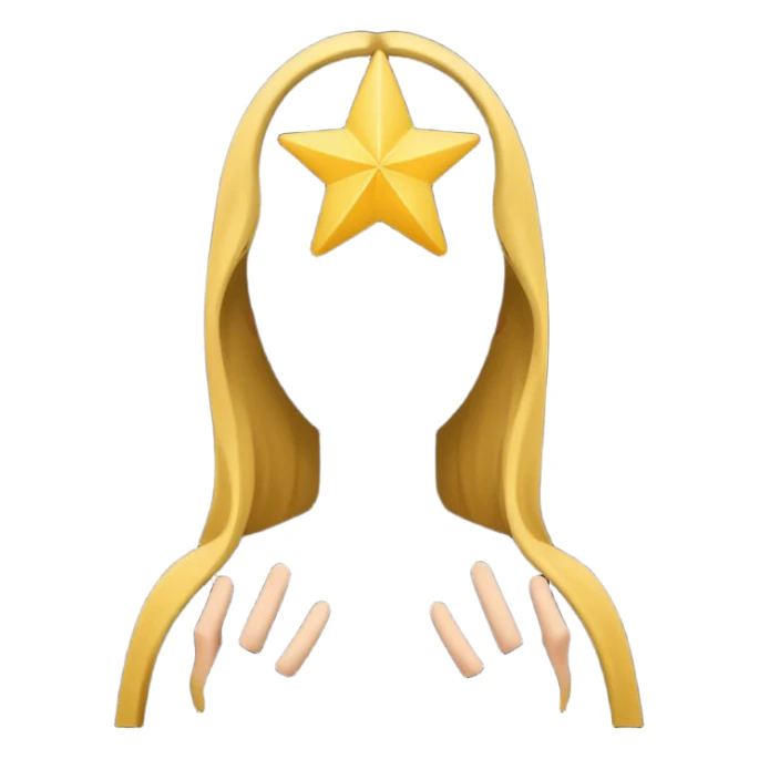 silhouette of a faceless person with a star sticker