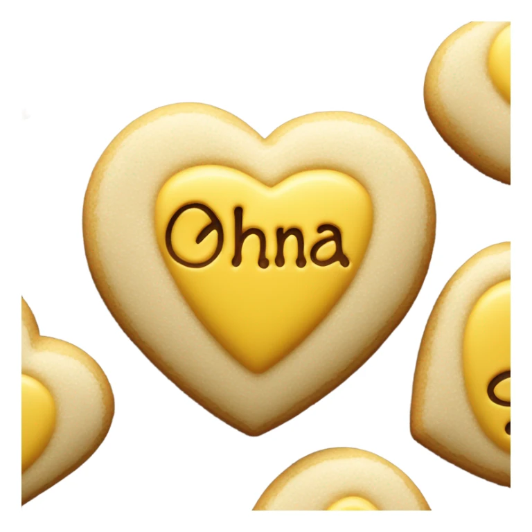 Yellow cookie heart with ohana sticker
