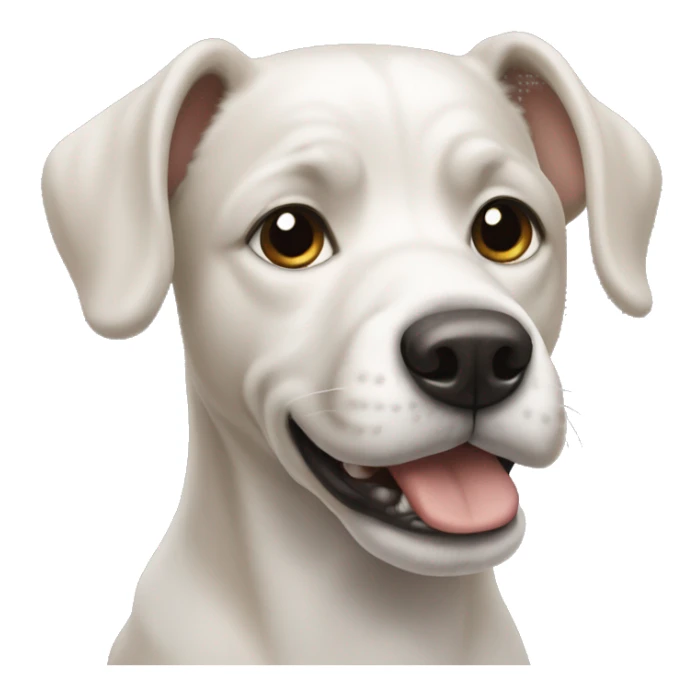 Dog with a white point in his head sticker