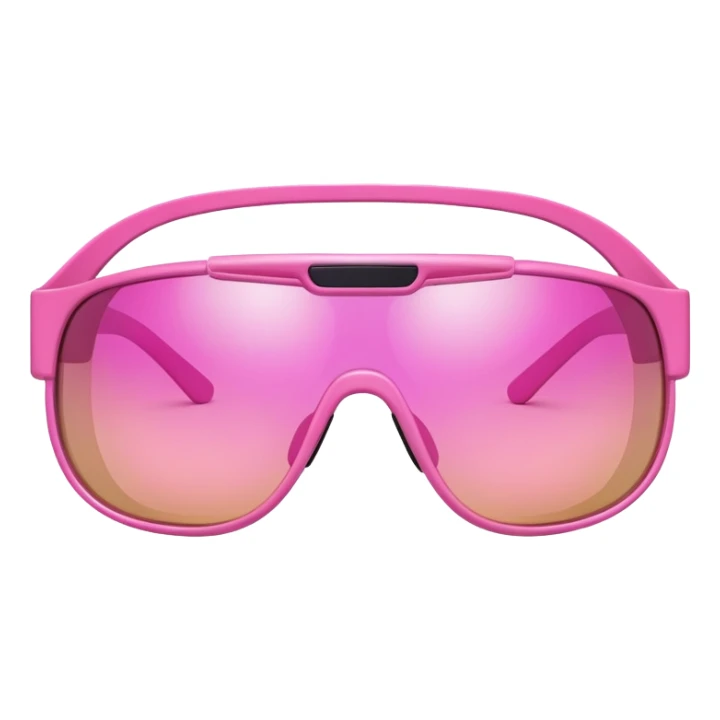extra bulky pink visor sunglasses, ultra thick Y2K style, maximum chunky design sticker