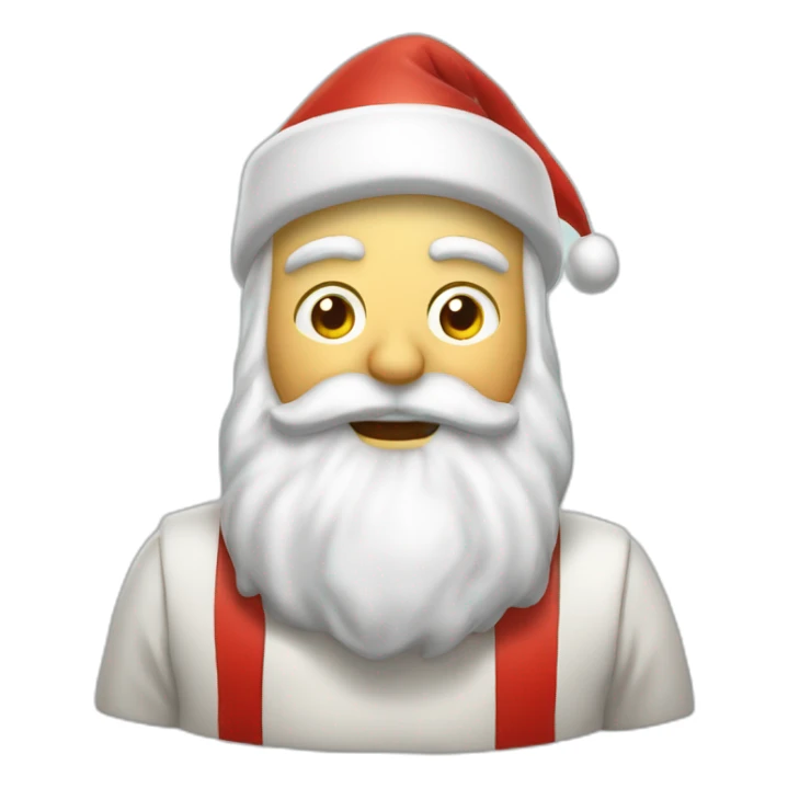 Pere noel entrain de bruler des pizza sticker