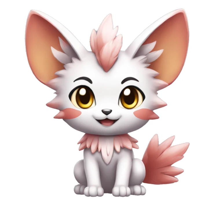 a anthro chibi-style shiny sparkle-Fakémon-hybrid full body sticker