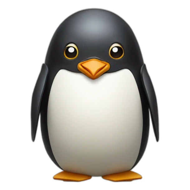 penguin with face wearing samurai helmet with big horns sticker