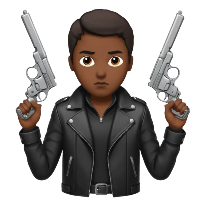 Un persona mala con pistolas sticker