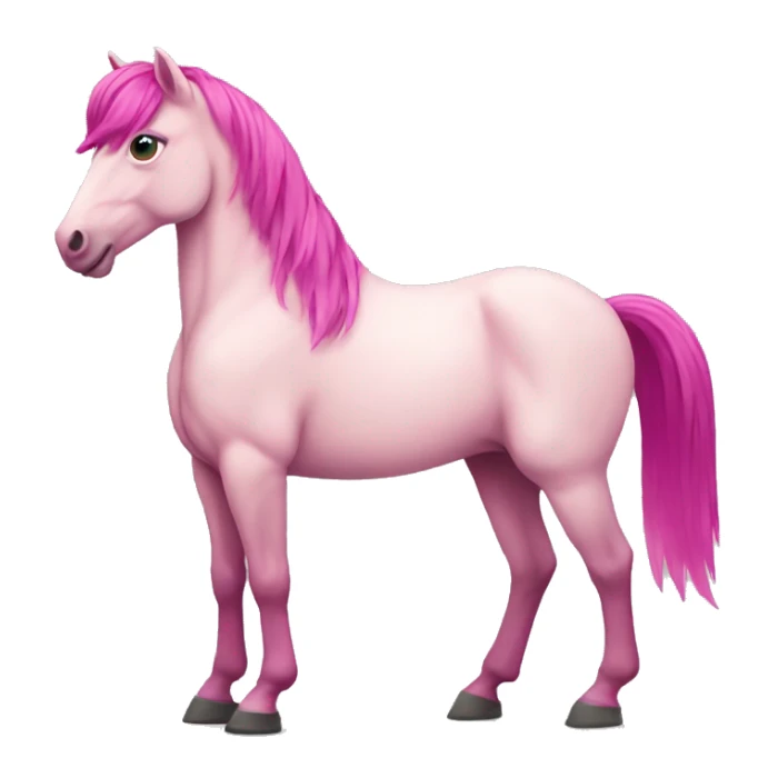 Light pink horse with magenta hair  sticker