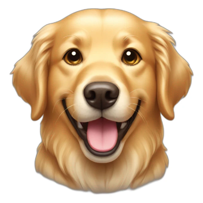happy golden retriever dog sticker