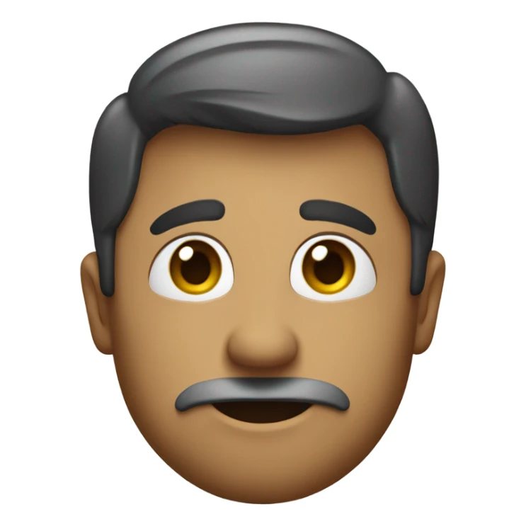 An emoji that says ,,yes sir’’ with a serios face sticker