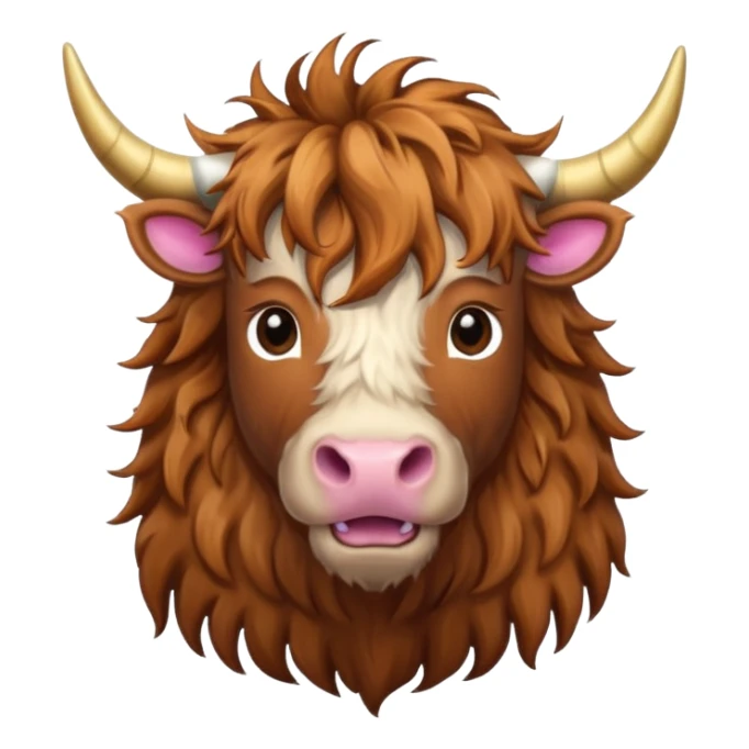 Male Highland cow  unicorn sticker