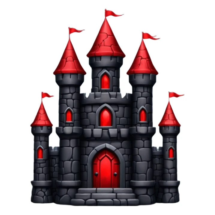 Dark Castle with the colors red and black sticker