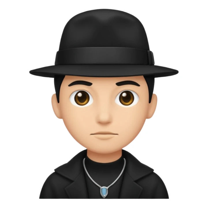 time traveler in black clothes sticker