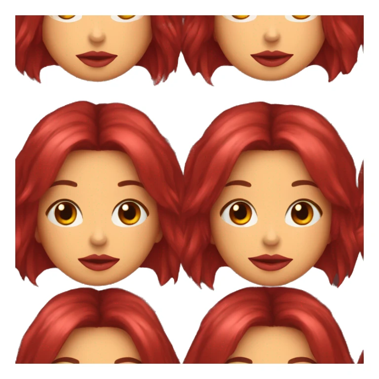 Chica morena y labios rojos y pelo lasio con flequillo  sticker