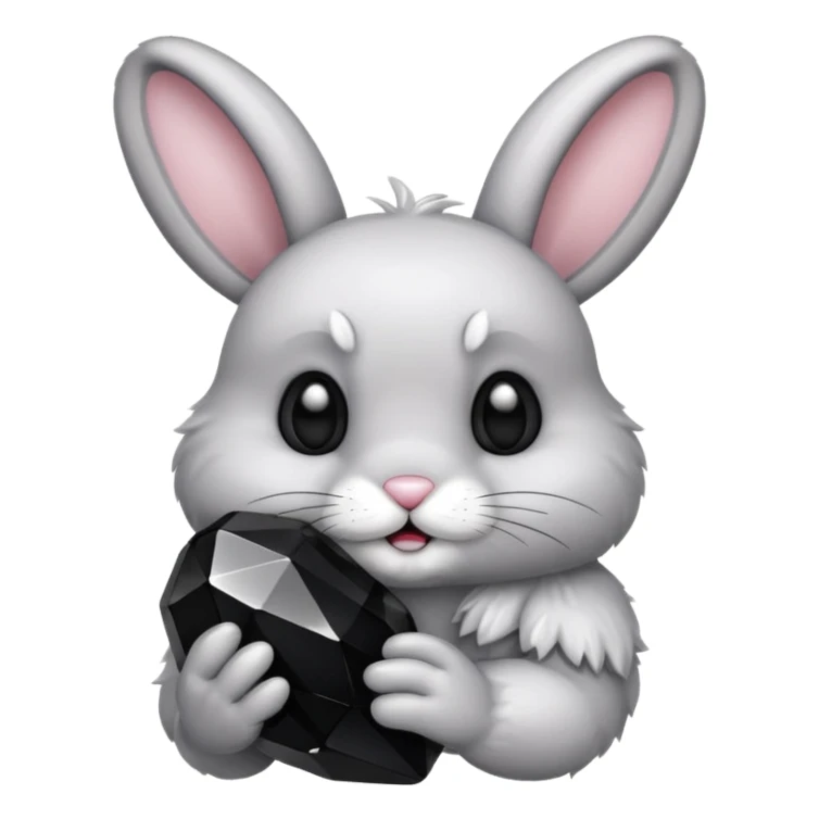Bunny with black cristals sticker