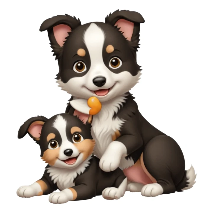 smile bordercollie baby sticker