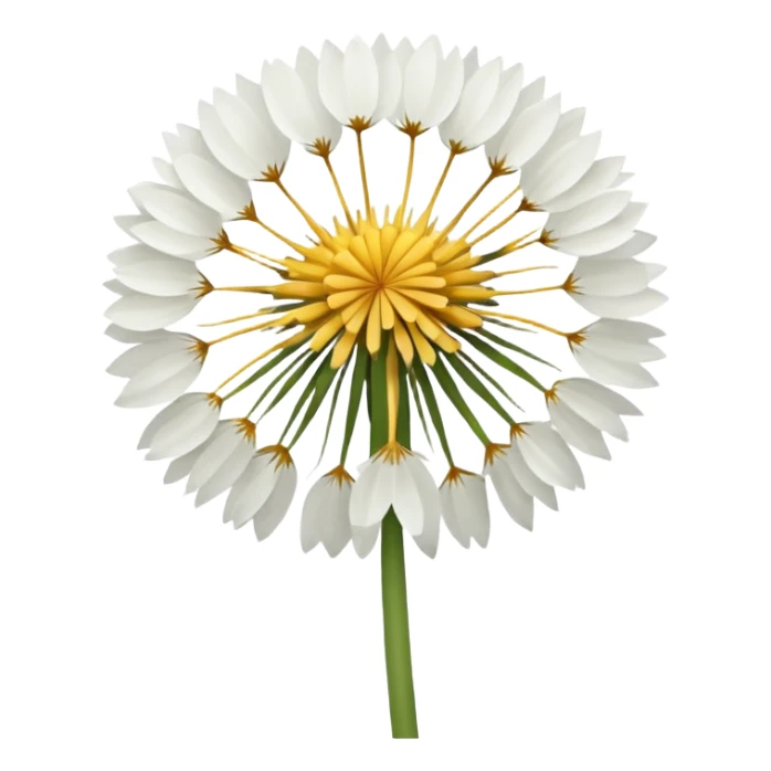 Dandelion flower emoji in white colour looks aesthetic edit better different styles types  sticker