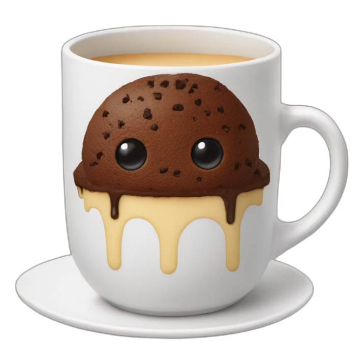 Mug cake with no cream in a white mug sticker