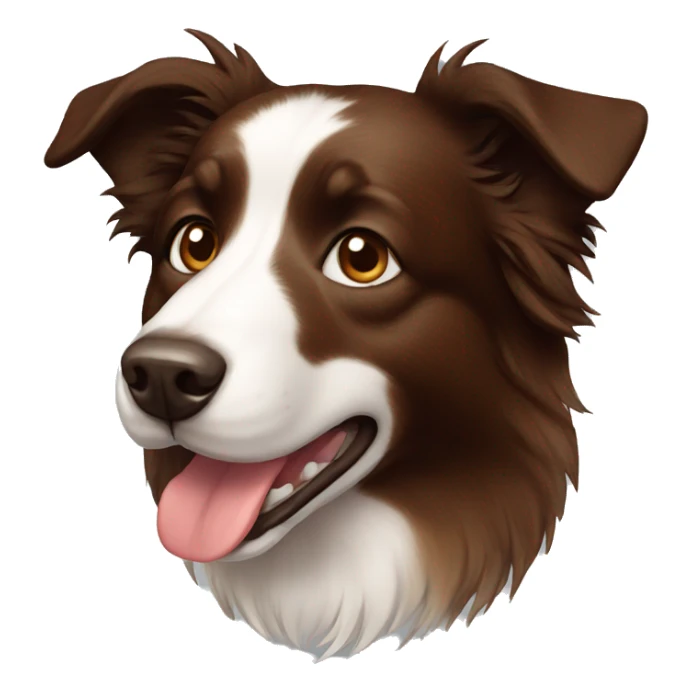 Brown border collie dog sticker