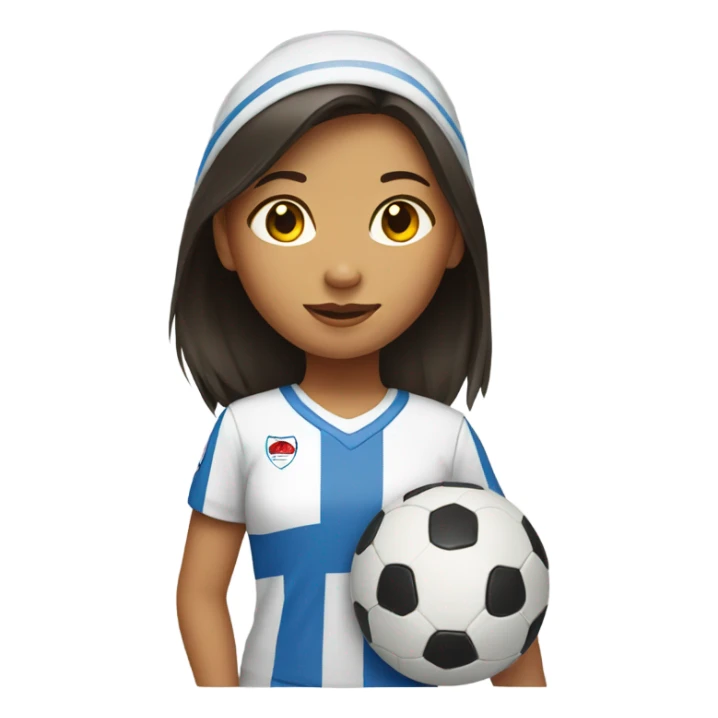 Filipino girl with a cast playing soccer sticker