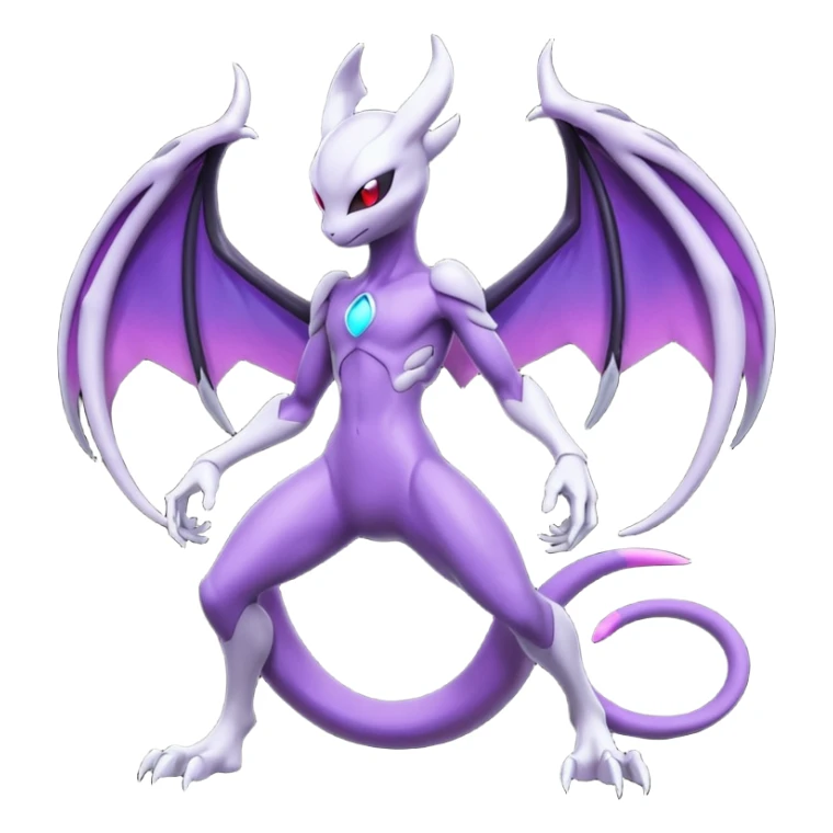 Mewtwo-Darkrai-Yveltal-Lunala-Fakémon-hybrid-creature (full body)  sticker