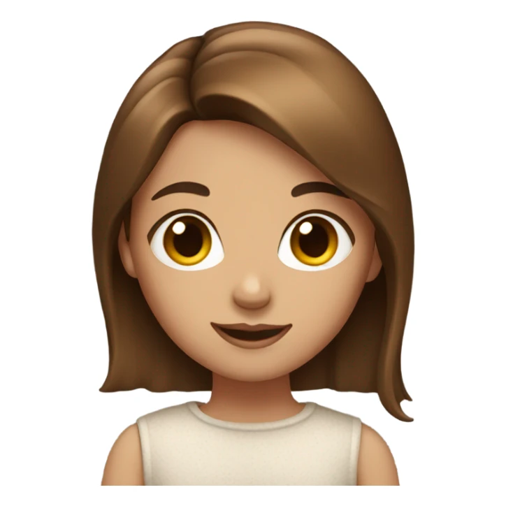 birthday girl brown hair  sticker