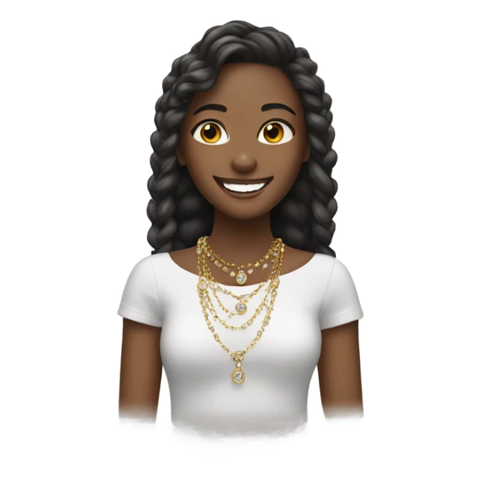 smiling girls with jewelry sticker