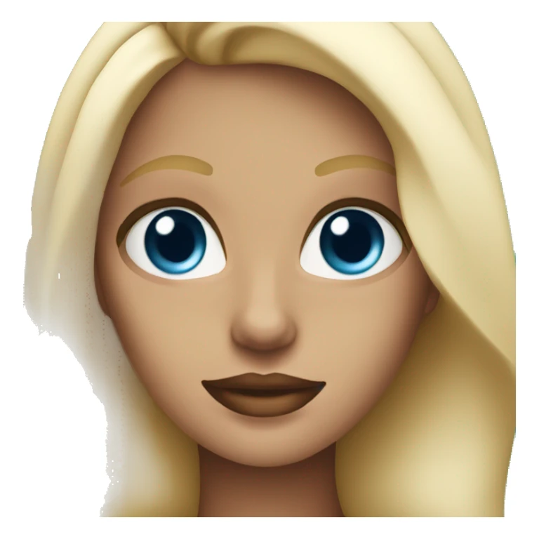 blonde girl blue eyes with Starbucks cup drink sticker