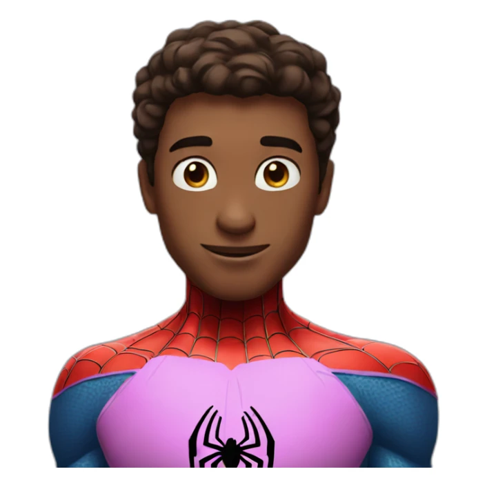 spider-man with heart in his eyes sticker