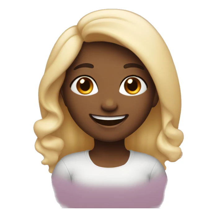 Happy girl with ombré hair  sticker