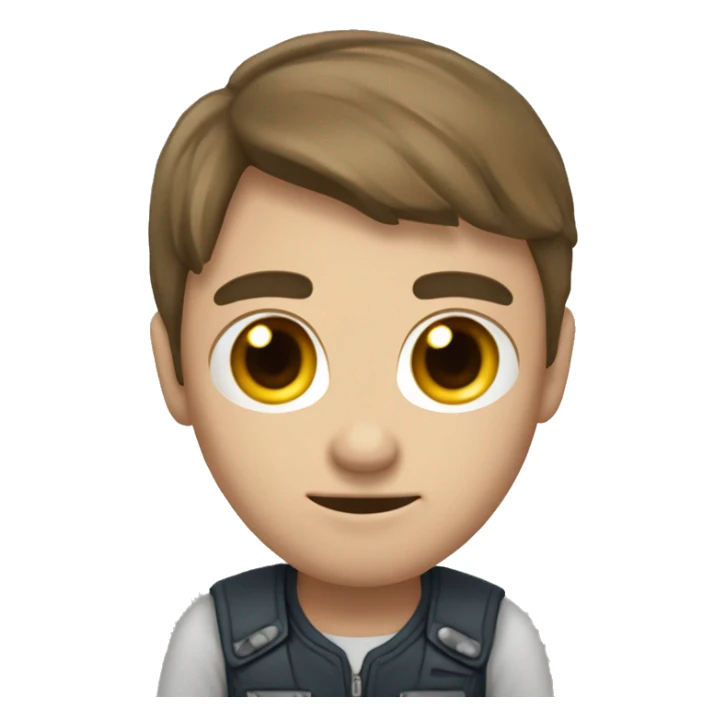 Cara de desagrado con la mano poniendo alto sticker