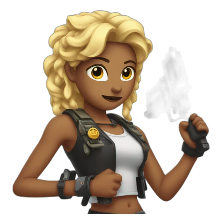 Jinx with guns sticker