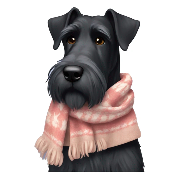 giant schnauzer in a scarf sticker