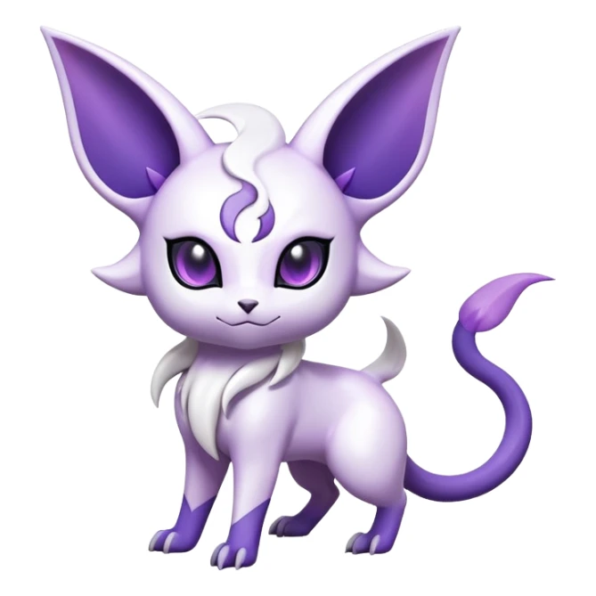 Shiny Exotic Espeon-Absol-Pokémon-Fakémon-hybrid-creature (full body) sticker